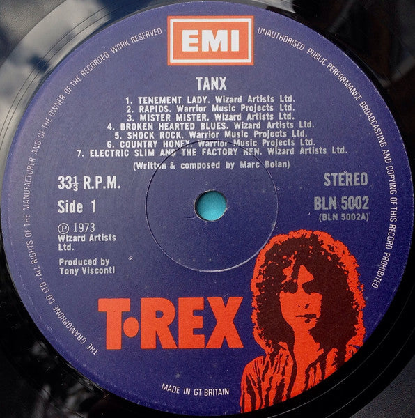 T. Rex : Tanx (LP, Album)