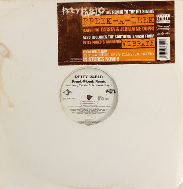 Petey Pablo : Freek-A-Leek Remix (12")