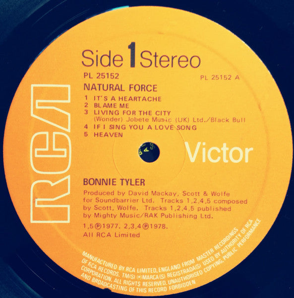 Bonnie Tyler : Natural Force (LP, Album)