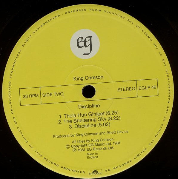 King Crimson : Discipline (LP, Album)