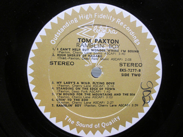Tom Paxton : Ramblin' Boy (LP, Album)