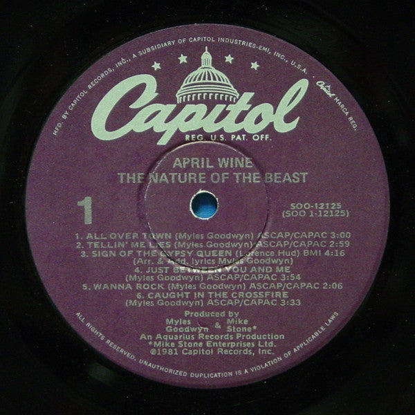 April Wine : The Nature Of The Beast (LP, Album, Win)