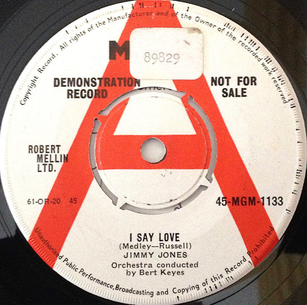 Jimmy Jones : I Say Love (7", Promo)
