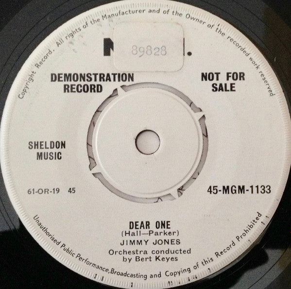 Jimmy Jones : I Say Love (7", Promo)