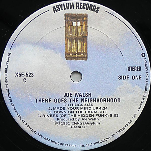 Joe Walsh : There Goes The Neighborhood (LP, Album)