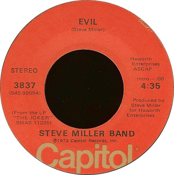 Steve Miller Band : Your Cash Ain't Nothin' But Trash (7", Single)