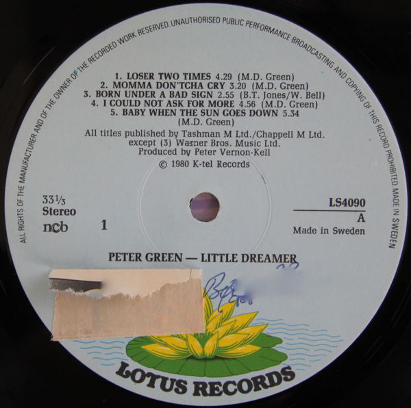 Peter Green (2) : Little Dreamer (LP, Album)