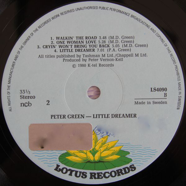 Peter Green (2) : Little Dreamer (LP, Album)