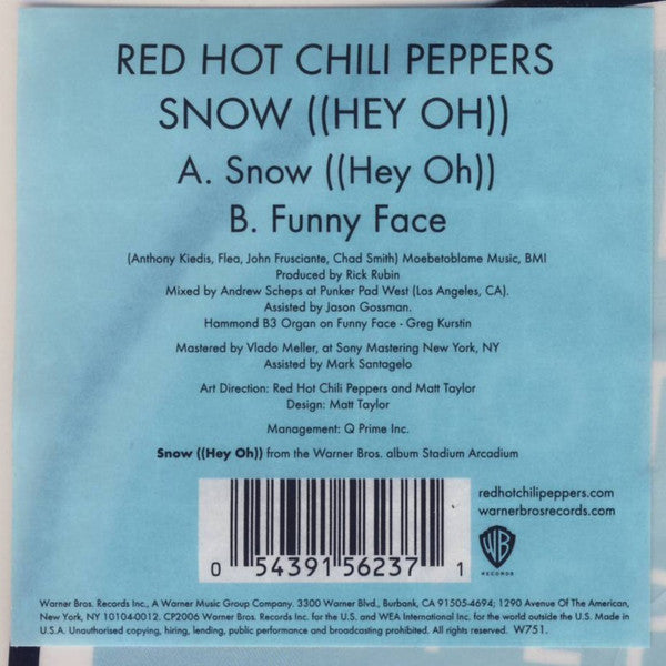 Red Hot Chili Peppers : Snow ((Hey Oh)) (7", Single, Pic)
