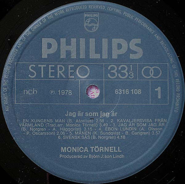 Monica Törnell : Jag Är Som Jag Är (LP, Album)