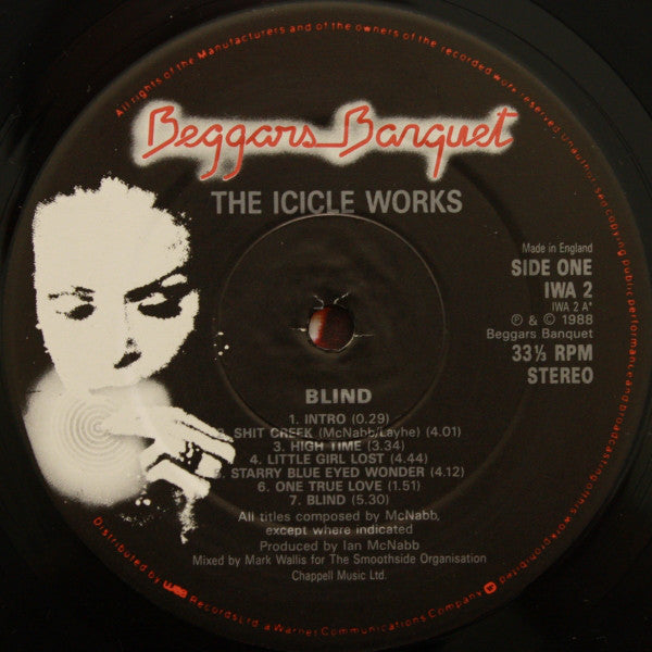 The Icicle Works : Blind (LP, Album)
