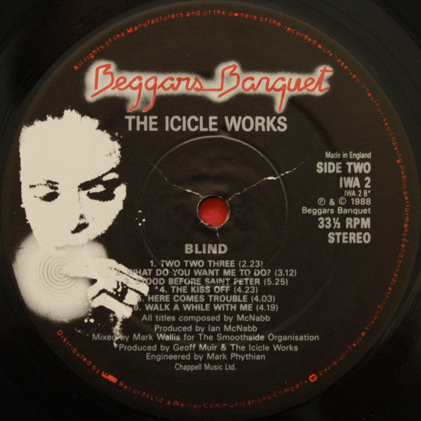 The Icicle Works : Blind (LP, Album)