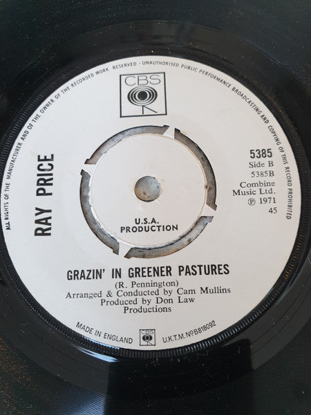 Ray Price : For The Good Times (7", Promo)