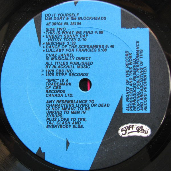 Ian Dury And The Blockheads : Do It Yourself (LP, Album)