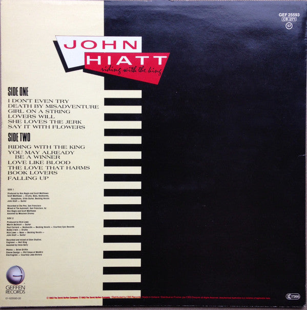 John Hiatt : Riding With The King (LP, Album)