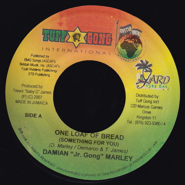 Damian Marley / Sizzla : One Loaf Of Bread (Something For You) / Too Much Gang War (7")