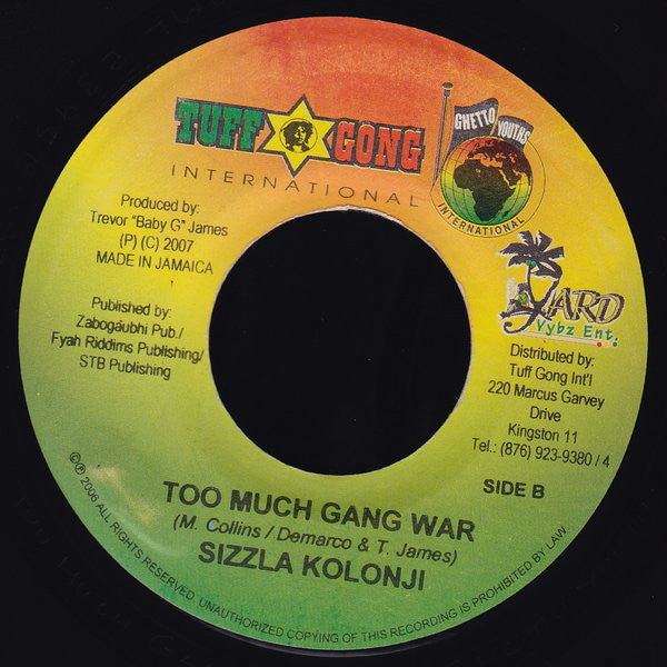 Damian Marley / Sizzla : One Loaf Of Bread (Something For You) / Too Much Gang War (7")