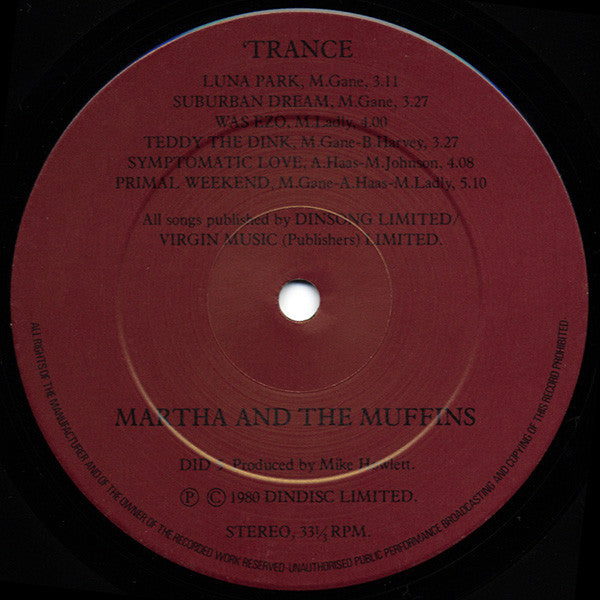 Martha And The Muffins : Trance And Dance (LP, Album + 7", EP)