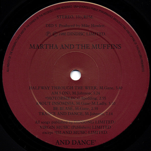 Martha And The Muffins : Trance And Dance (LP, Album + 7", EP)