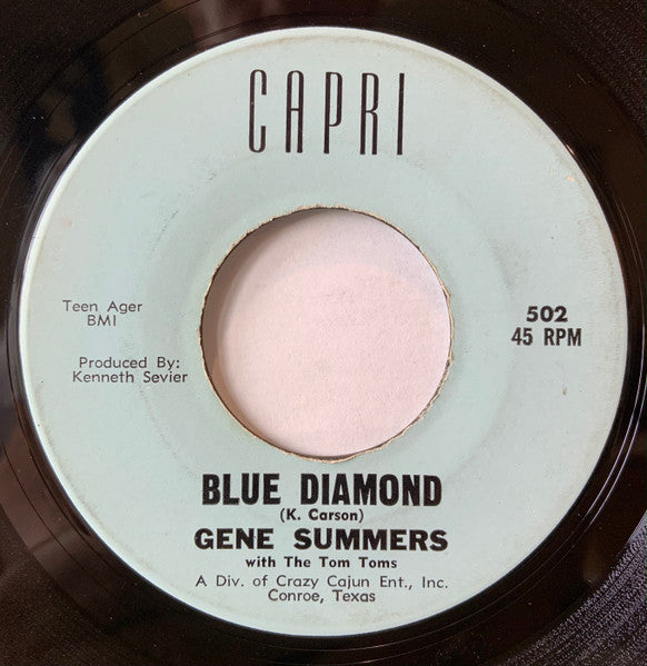 Gene Summers With The Tom Toms (2) : Blue Diamond (7", Single)