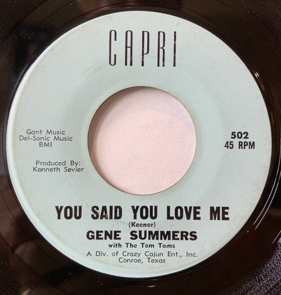 Gene Summers With The Tom Toms (2) : Blue Diamond (7", Single)
