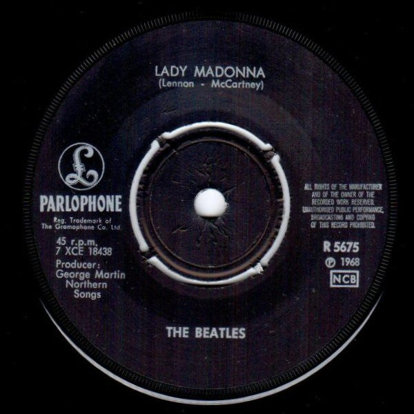 The Beatles : Lady Madonna /  Inner Light (7", Single)