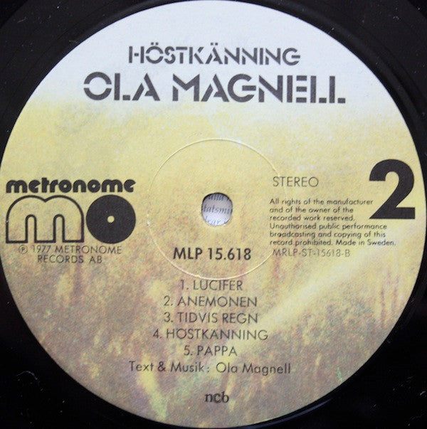 Ola Magnell : Höstkänning (LP, Album)
