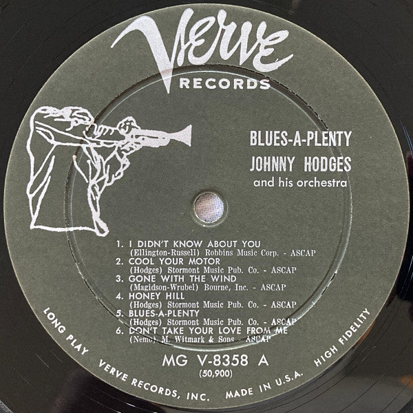 Johnny Hodges : Blues-A-Plenty (LP, Mono)