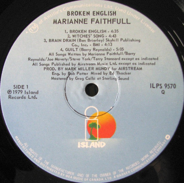 Marianne Faithfull : Broken English (LP, Album)