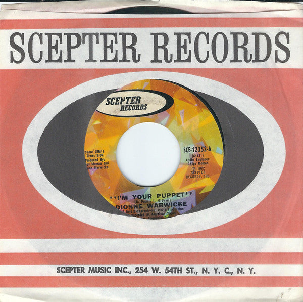 Dionne Warwick : I'm Your Puppet (7", Single, Styrene)