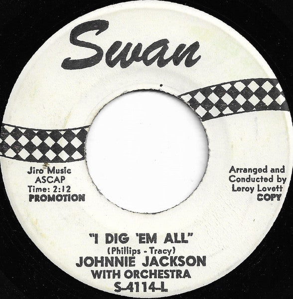 Johnnie Jackson (5) : I Dig 'Em All / Where You Are (7", Promo)