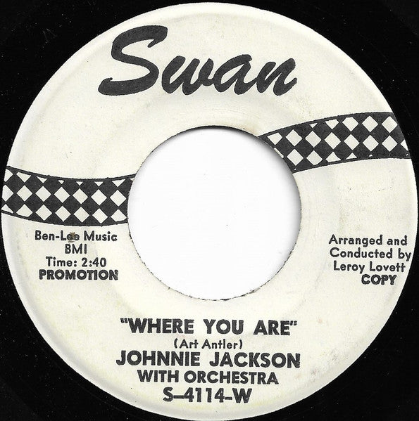 Johnnie Jackson (5) : I Dig 'Em All / Where You Are (7", Promo)