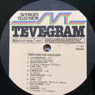 Tobis And His Gauchos : Latin American Rhythms (LP)