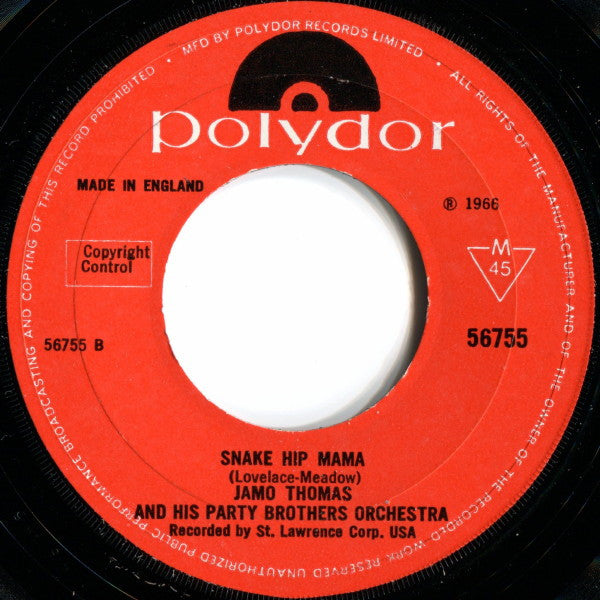 Jamo Thomas & His Party Brothers Orchestra : I Spy (For The FBI) (7", Single, RE)