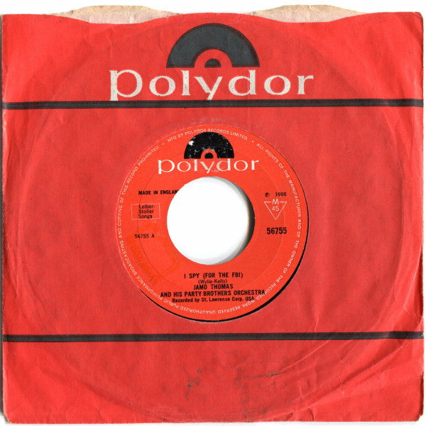Jamo Thomas & His Party Brothers Orchestra : I Spy (For The FBI) (7", Single, RE)