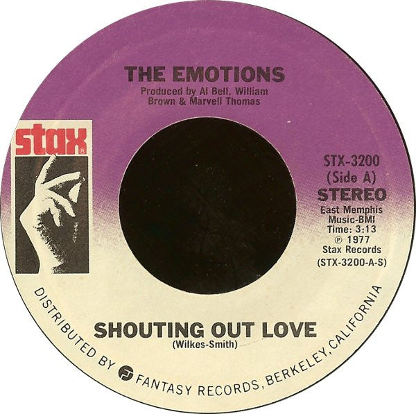 The Emotions : Shouting Out Love (7")
