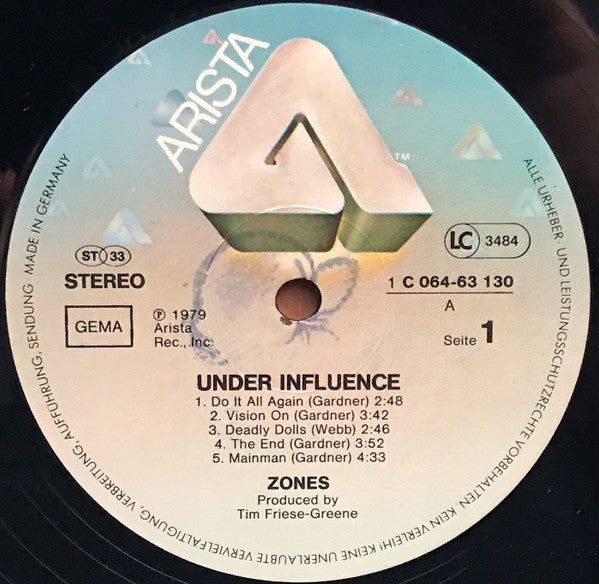 Zones (2) : Under Influence (LP, Album)