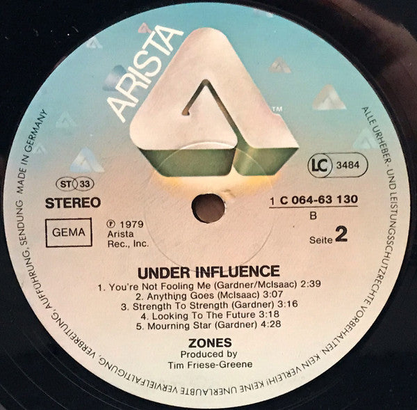 Zones (2) : Under Influence (LP, Album)