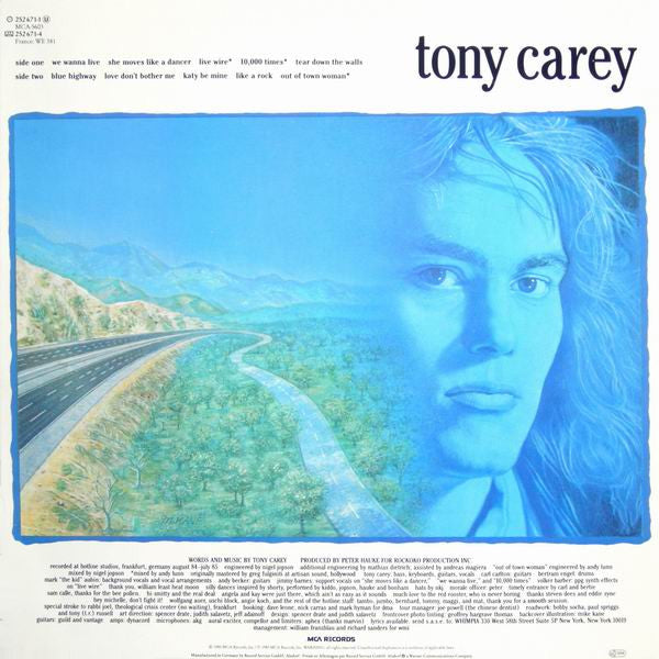 Tony Carey : Blue Highway (LP, Album)
