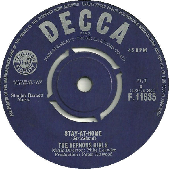 The Vernons Girls : He'll Never Come Back (7", Single)