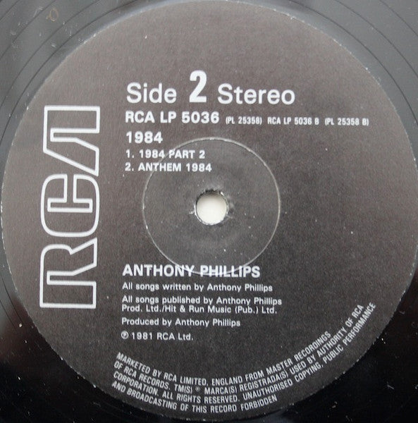 Anthony Phillips : 1984 (LP, Album)