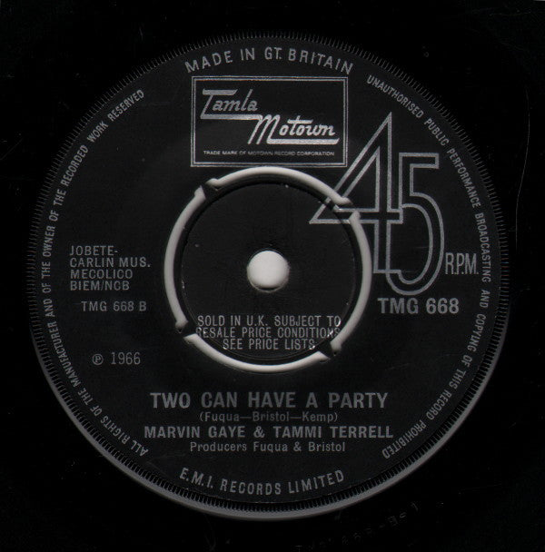 Marvin Gaye & Tammi Terrell : You're All I Need To Get By  (7", Single, Mono, Pus)