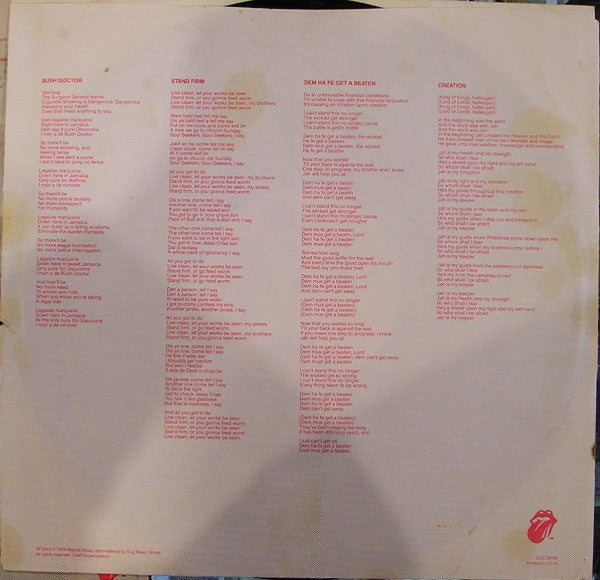 Peter Tosh : Bush Doctor (LP, Album, PR )