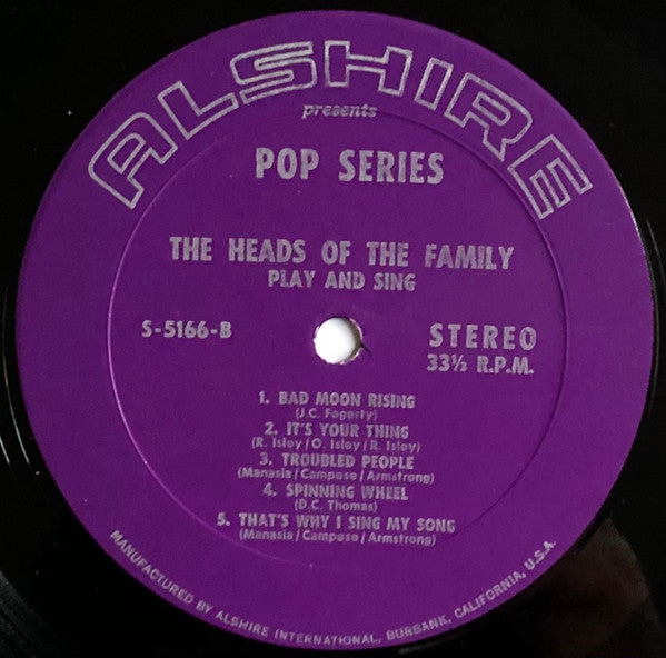 The Heads Of The Family : Play & Sing (LP, Album)