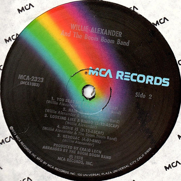 Willie Alexander & The Boom Boom Band : Willie Alexander And The Boom Boom Band (LP, Album, Pin)