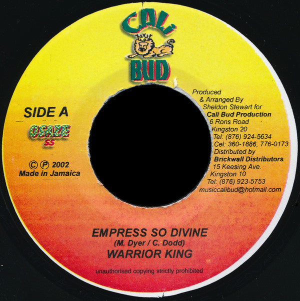 Warrior King : Empress So Divine (7")