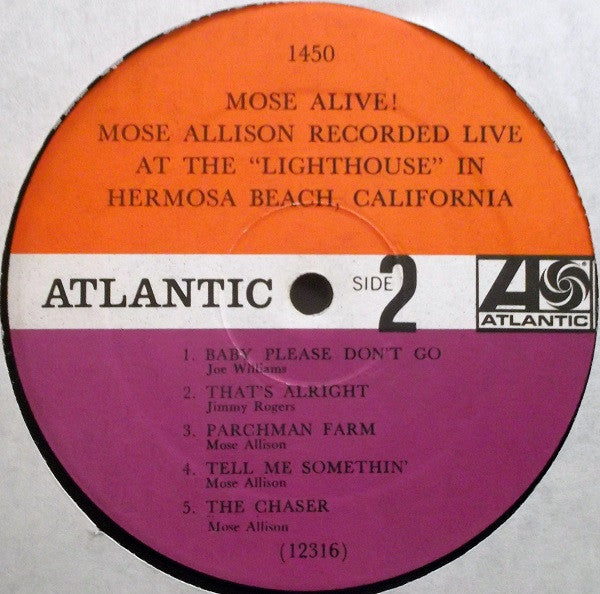 Mose Allison : Mose Alive! (LP, Album, Mono)