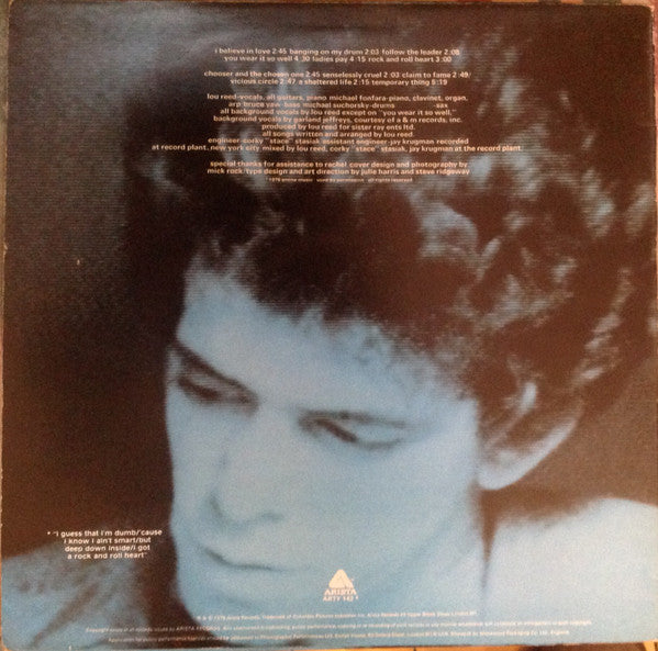 Lou Reed : Rock And Roll Heart (LP, Album)