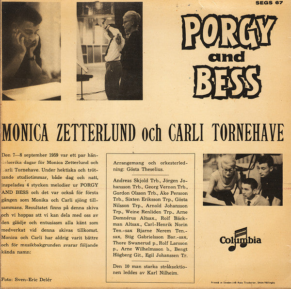 Monica Zetterlund Och Carli Tornehave : Porgy And Bess (7", EP, Mono)