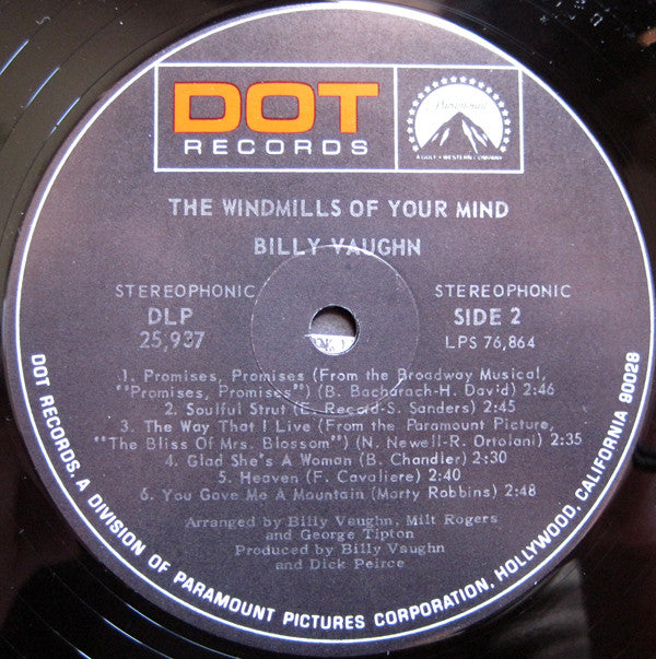 Billy Vaughn : The Windmills Of Your Mind (LP, Album)
